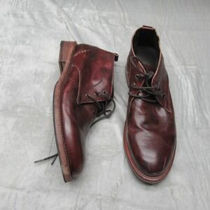 Freebird Mens Boots 11 Burgundy Mccoy Leather Lace Up Comfort Chukka Casual
